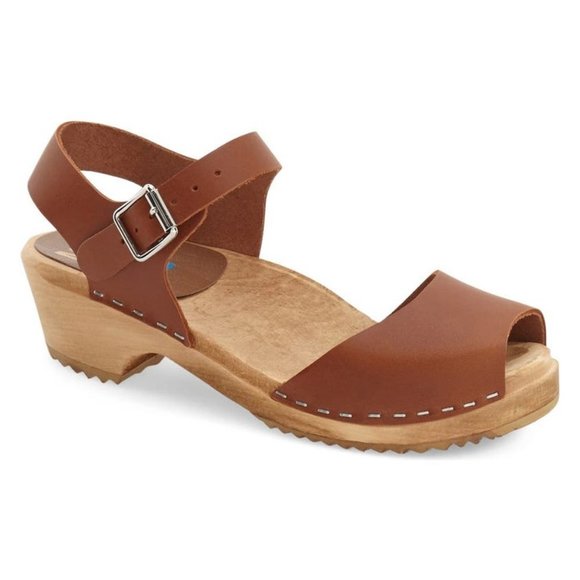 🆕 MIA Anja Clog Mule Sandal Shoes Peep Toe 7/8 (38 EU sizing) Brown - Picture 1 of 8